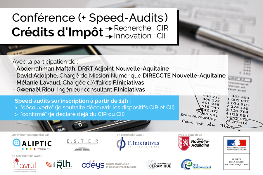 Conférence + Speed Audits sur le Crédit d’impôt recherche