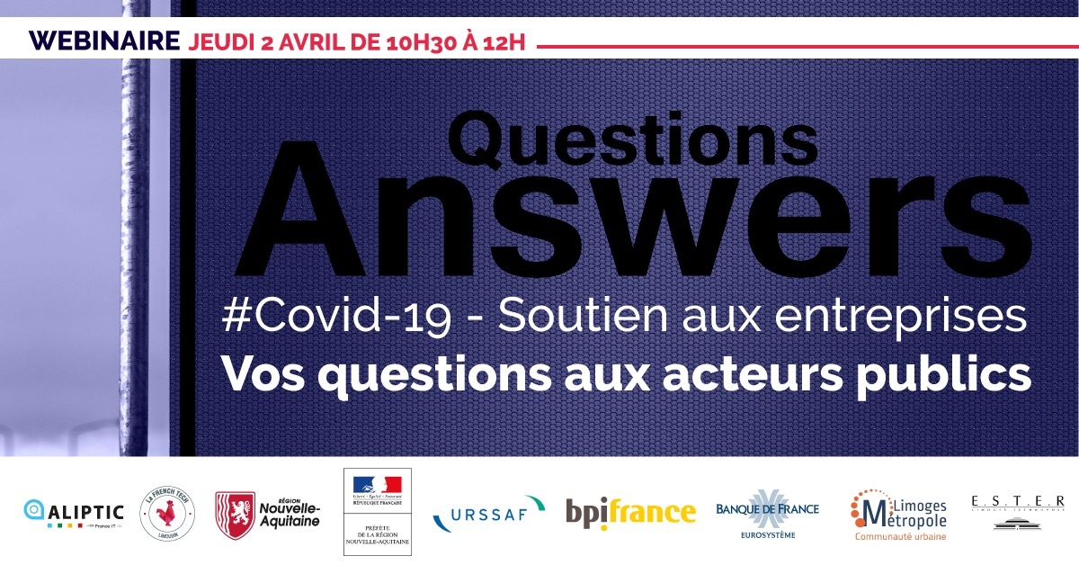 Webinaire : soutien aux entreprises impactées par le Covid-19