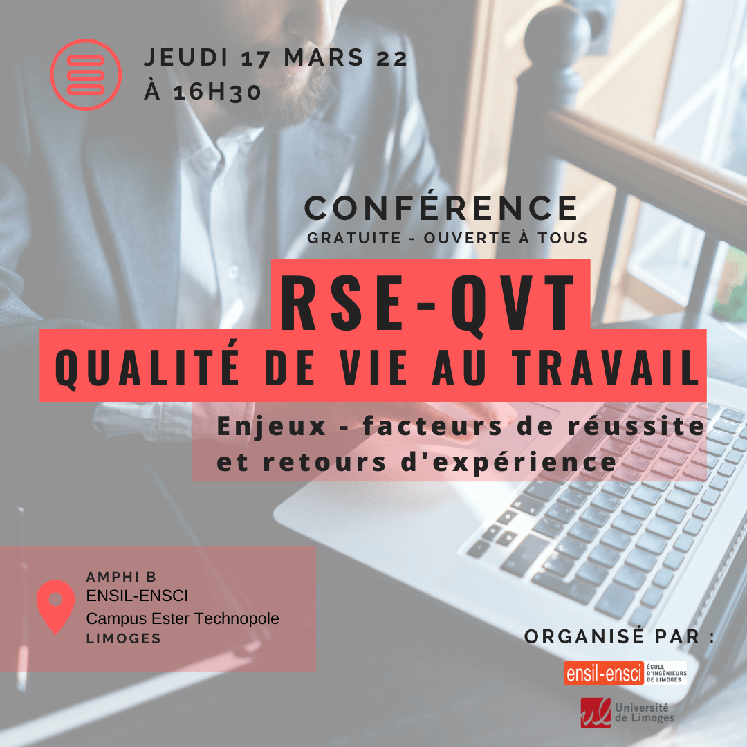 Conférence Grand Public - RSE-QVT - qualité de vie au travail